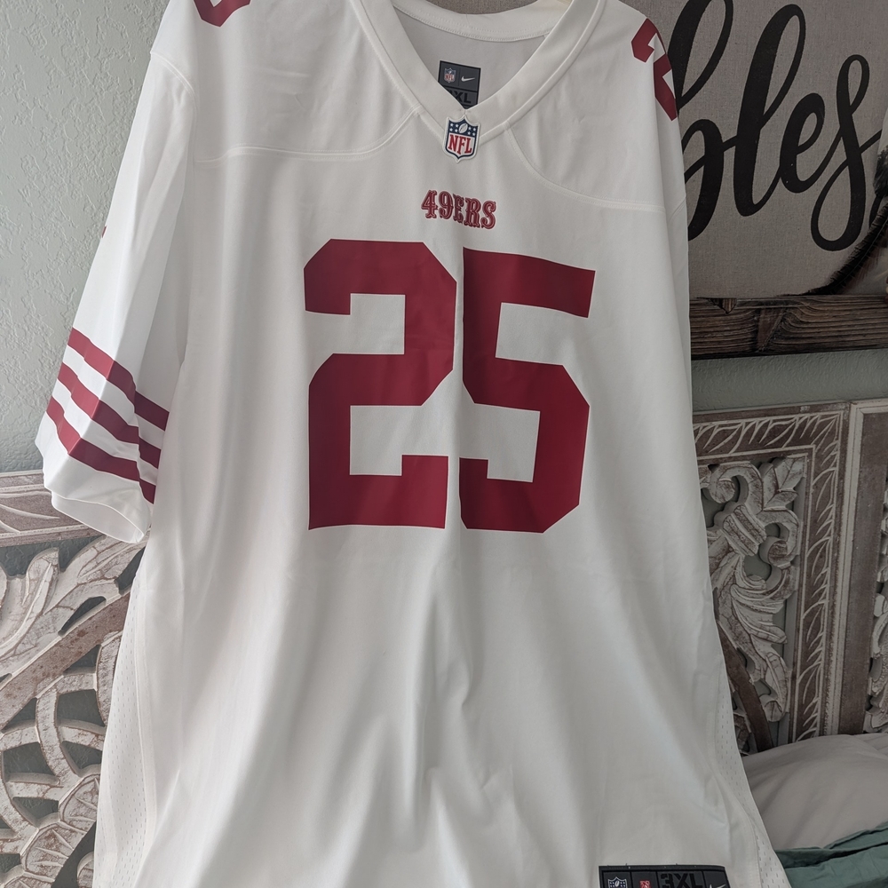 Nike Men's Elijah Mitchell NFL Jersey #25 San Fransisco 49ers🏈🏈🏈